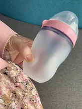 Biberones de silicona para bebé, Verde Botella/rosa, 5 oz y 8 oz, 2 paquetes, sin BPA