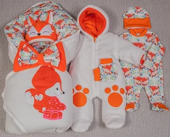 

Комплект 6-ти предметный на выписку "Лисенок" ЗИМА Комплекты на выписку и для прогулок 0-6 мес