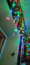 Led-String-Lights Christmas-Snowflakes Holiday Party Waterproof Connectable Wave