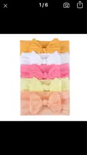 5 Pcs/Set Baby Girl Headband Bows Elastic Headbands Hair Band For Girls Solid Color Kids
