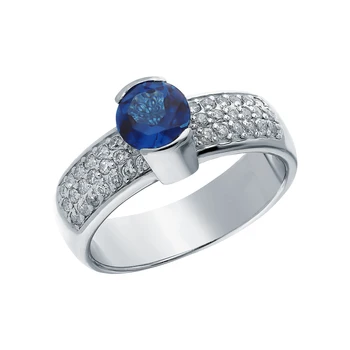 

Silver ring with cubic zirconia sunlight sample 925