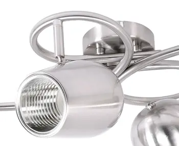 

Ceiling interior chandelier silver in loft style, 60 W, E14, for 4 lamps