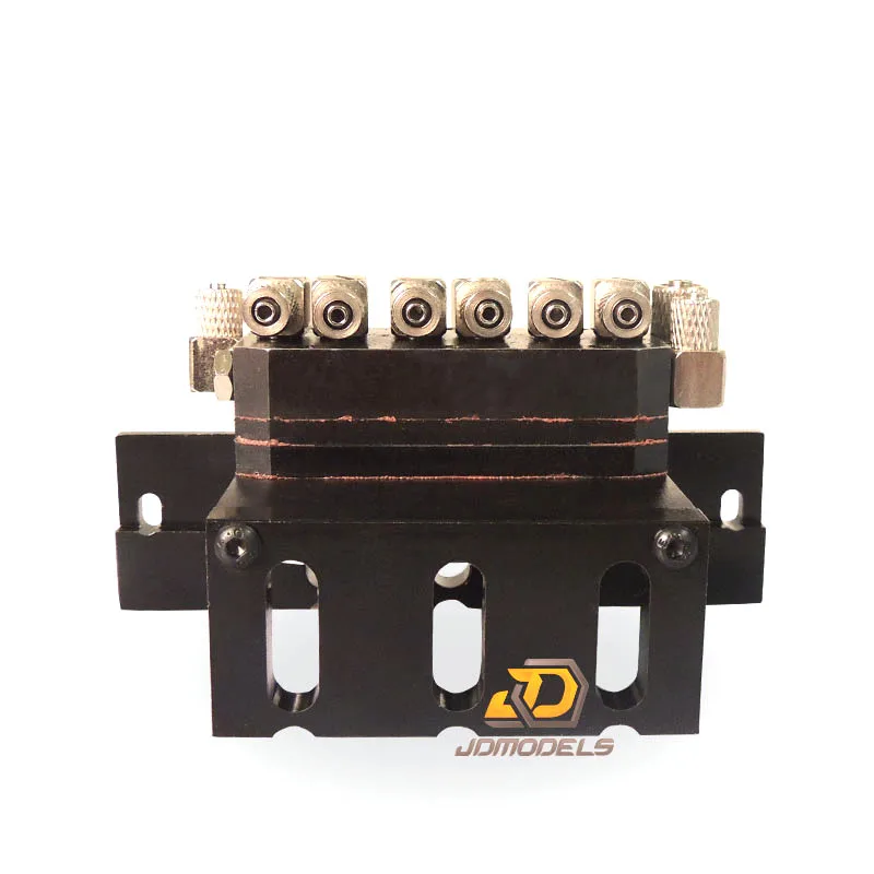 

JDM 3CH Hydraulic Directional Valve DIY LESU 1/14 Model RC Excavator Loader Part Metal Hydraulic Directional Valve TH19666-SMT2