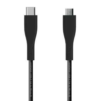 

Cable usb 2.0 aisens a107-0350 - conectores usb tipo-c macho / tipo micro b macho - 2m - 3a - negro