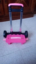Varilla extensible de aleación de aluminio para niños, 2/6 ruedas, soporte para rollo, carrito para chico, mochila y Bolsa Escolar, bolsa de equipaje