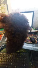 Lidia-Peluca de cabello sintético Afro rizado corto, extensión de cabello, 90g/Ud.