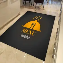 Else черный желтый меню столовые приборы 3d принт нескользящие микрофибры Кухня современный декоративный моющийся коврик