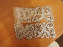 Troqueles de corte de Metal para manualidades, troqueles de mariposa para manualidades, tarjeta de papel para álbum de recortes, 4 Uds.