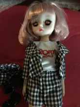 Muñeca BJD de 12 pulgadas con 22 articulaciones móviles, 30cm, Ojos de cerca, muñecas parpadeantes con ropa de moda, falda, vaqueros, juguetes para niñas, regalo