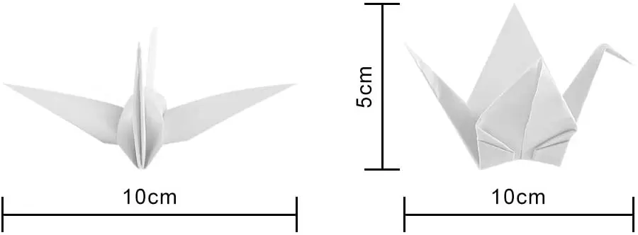 100 Grues Origami Blanches 15cm - Décoration Mariage, Anniversaire, DIY