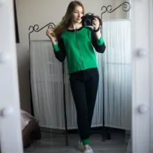 Tracksuits Women Cardigan Sweater Waist-Pants Spring Two-Piece-Sets Knitted White Fashion