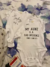 Mono Casual de manga corta con estampado de letras de My Aunt para recién nacido, ropa de bebé 0-24M, envío directo
