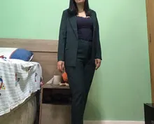 Suits Uniform Blazer Pencil-Pant Interview Business Office Lady Women OL Smil And