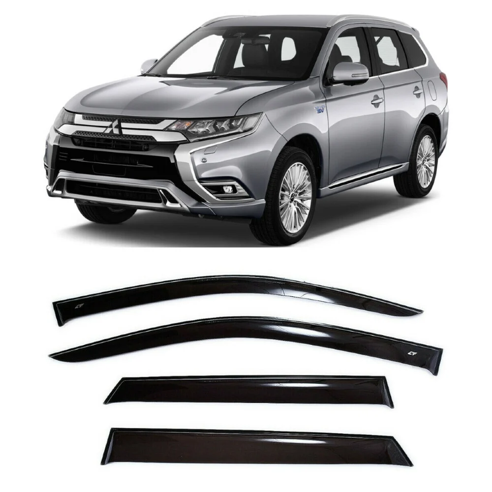 Дефлекторы окон Cobra Tuning M43712 на авто Mitsubishi Outlander 3 lll 5d 2012- 4 шт./комп. ветровики от