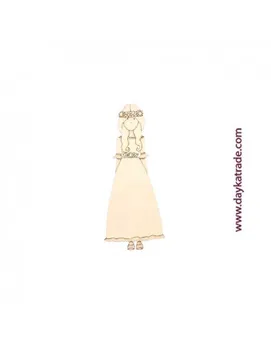

SILHOUETTE GIRL COMMUNION WOOD CINTO FLOWERS 17 CM DAYKA