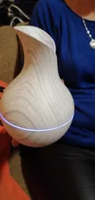 Aroma Diffuser Air-Humidifier 130ml Wood-Grain Ultrasonic White Led-Light Usb-Charge