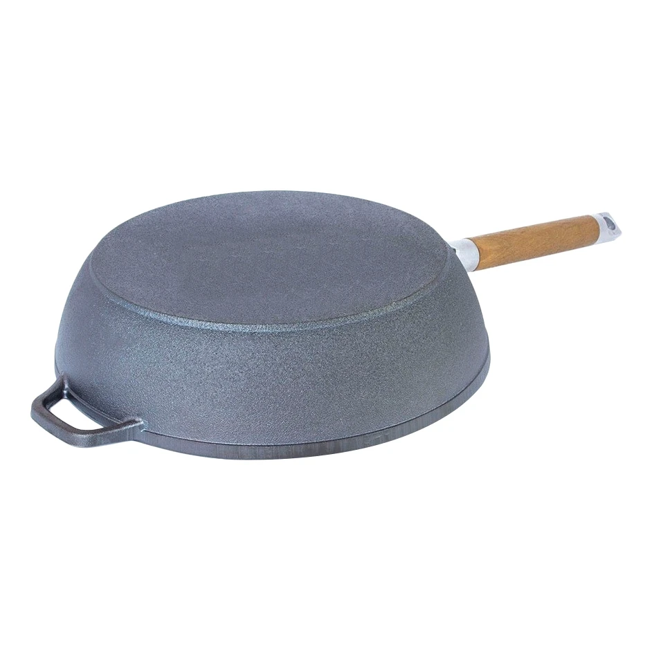 Сковорода без крышки БИОЛ 0328 со с/ручкой д.28см (Чугун, для всех видов плит, съемная ручка, антипригарное покрытие)
