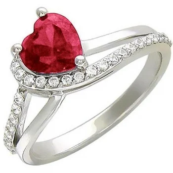 

Esthete ring with Ruby and cubic zirconia
