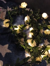 Flower Led Lights Garland-Decor Battery-Powered Fairy-String Rose Party Wedding-Valentines