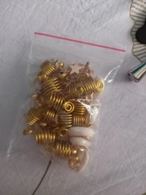 40 unids/bolsa de oro anillo de cabello y rastas de pelo esposas temor tubo amuleto Dreadlock accesorios de extensión