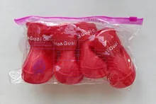 Zapatos para mascota de perro de lluvia, 4 unidades/lote S/M/L, botines de goma antideslizantes, impermeables, para perros y gatos