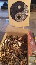 Yin y Yang-rompecabezas de madera tradicional para niños, formas de Tai Chi y kung-fu, manualidades artesanales, rompecabezas de madera, juguetes de regalo