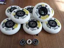 Rueda de patín de PU, rueda blanca, 85 A 76 mm 80mm, mono de ciudad, envío gratis