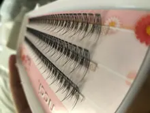 Kimcci-extensiones de pestañas individuales, 120 nudos/funda, pestañas de racimo 3D de visón Natural, maquillaje profesional acampanado