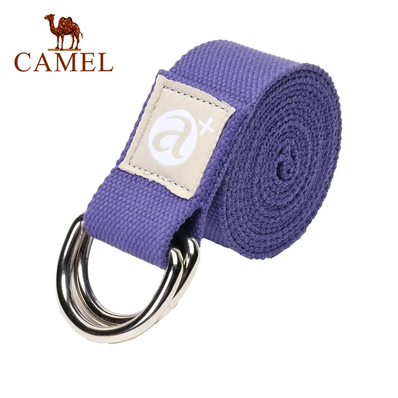 Верблюжья веревка для йоги стрейч-пояс многоцветные d-кольцо Пояс Фитнес тренировки ноги сопротивления - Цвет: Purple