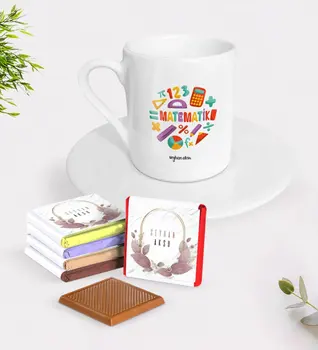

Personalized Math Teacher Turkish coffee Cup and Chocolate Gift Seti-13
