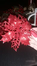 Glitter Ornaments Christmas-Tree-Decorations Party-Decor Artificial-Flowers Merry-Christmas