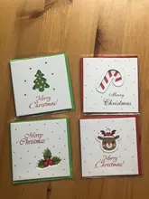 Greeting-Cards Postcard Merry-Christmas Small Kids Xmas-Party New-Year Mini 12pcs Creative