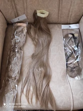 Extensiones de cola de caballo sintética, coletas, pelo falso Rubio, largo y recto, Clip en el pelo, resistente al calor, 22 pulgadas