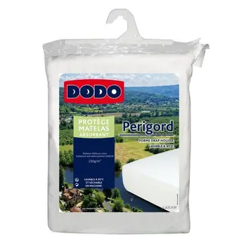 

Mattress pad absorbent DODO Perigord - 230 g / m²-90x190 cm-White
