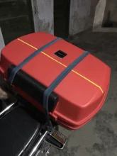Caja de equipaje para motocicleta, estuche superior con 2 llaves, equipaje de Scooter multifuncional, para almacenamiento de equipaje, 45L
