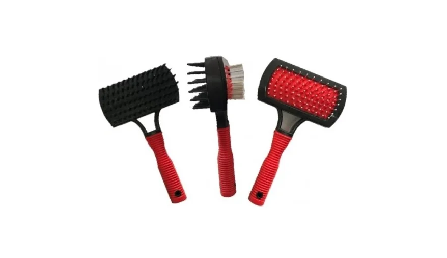 

Dream Plus Double Sided Pet Combing Brush Red