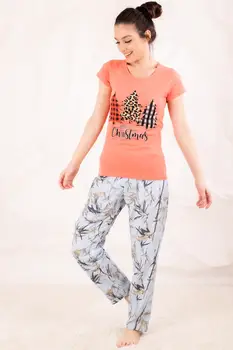 

Armonika Women Top Pine Ağaçli Six Leaf Pajamas Kit ARM-20Y099057