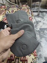 Mascarilla facial reutilizable con 4 filtros, máscara de media cara, de carbón activado, a prueba de polvo