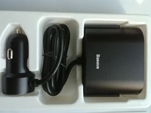 Splitter Car-Charger-Adapter Cigarette-Lighter Charging Baseus Dual-Usb Phone for 100W