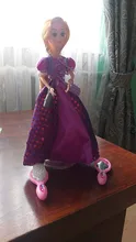 Muñecas de princesa Rapunzel para niños, conjunto para niñas, cuerpo móvil, belleza, largo y grueso pelo rubio, 30CM