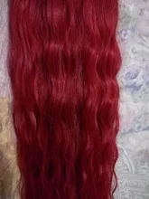 Peluca natural de cabello sintético para mujeres negras, pelo largo de onda de agua de 42 pulgadas, fibra de alta temperatura, Rubio, degradado, marrón