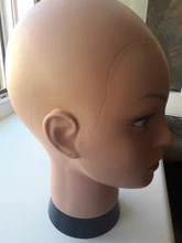 Cabeza de maniquí de entrenamiento para mujer, maniquí de gran tamaño, sin pelo, para práctica de cosmetología, para estilismo de cabello, 22 pulgadas