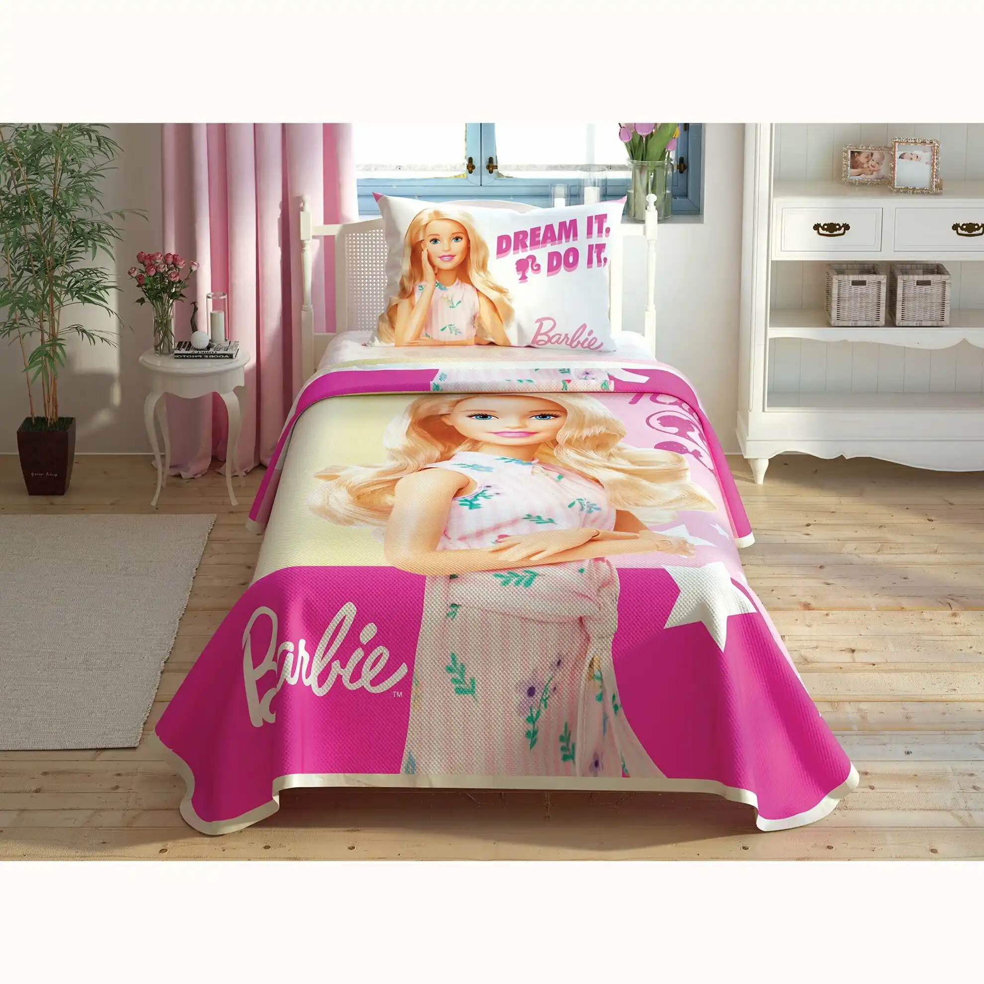 barbie blanket set