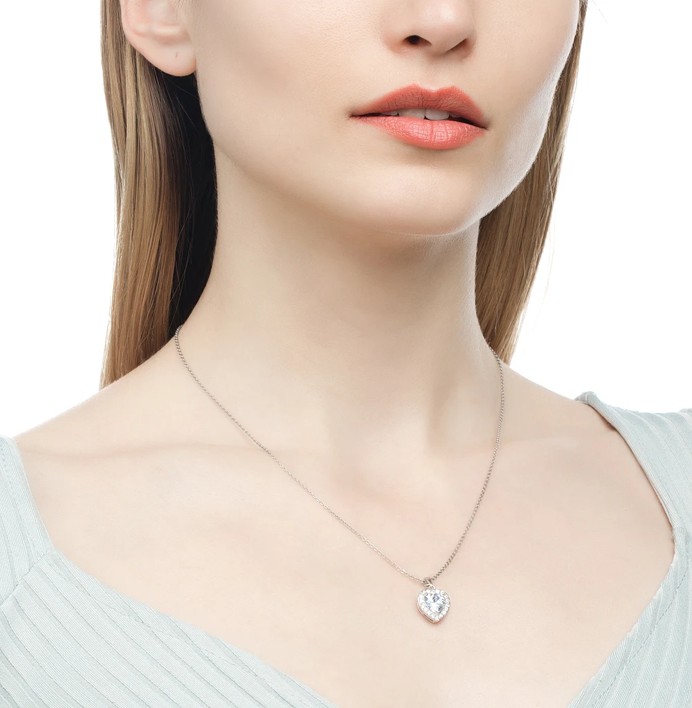 Серебряная подвеска с фианитами SUNLIGHT проба 925