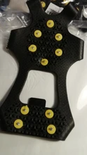 1 par S-XXL 10 pendientes Anti-Skid hielo de nieve escalada zapatos picos agarres para hielo tacos crampones invierno escalada antideslizante cubierta de zapatos