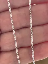 Mujer joyería fina de Plata de Ley 925 Plata ROLO dije para collar de cadena 2MM plata ancha collar 16 18 20 22 24