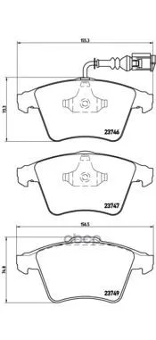 Колодки Тормозные Volkswagen T5/Multivan 03 R16 Передние Brembo P85081 Brembo арт. P85081