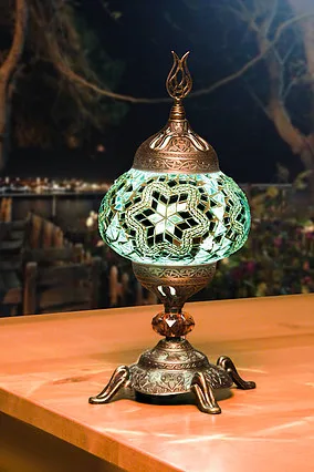 

Turkish Handmade color mosaic table lamps new unique