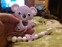 Joepada collar dentición bebé precioso Koala búho caballo del bebé mordedor Molar juguete para regalo mapache perlas de silicona de grado de alimentos