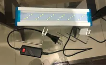 Superfino acuario con LEDs iluminación planta acuática luz 18-75CM Extensible impermeable Clip lámpara para tanque de peces 90-260V